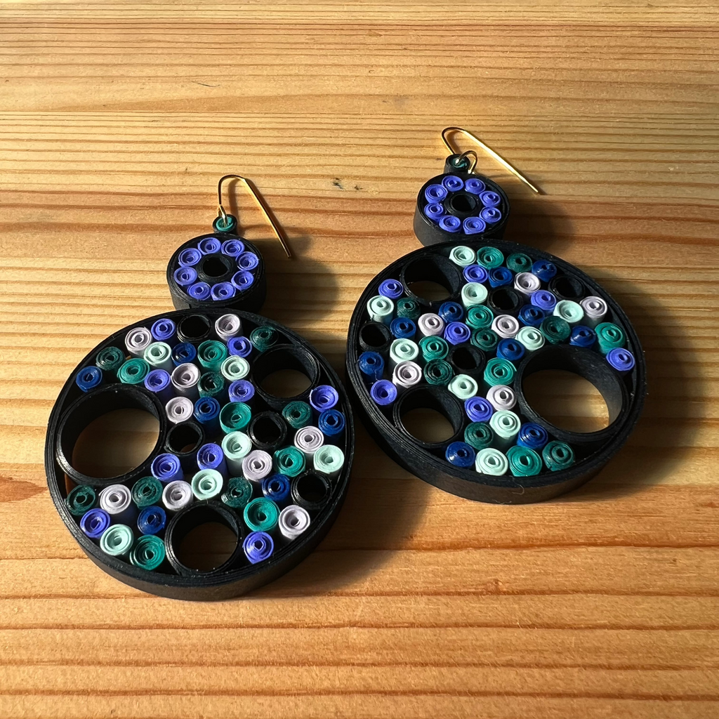 Quilled Paper Dot.Dot.Dot Earrings - MADE TO ORDER