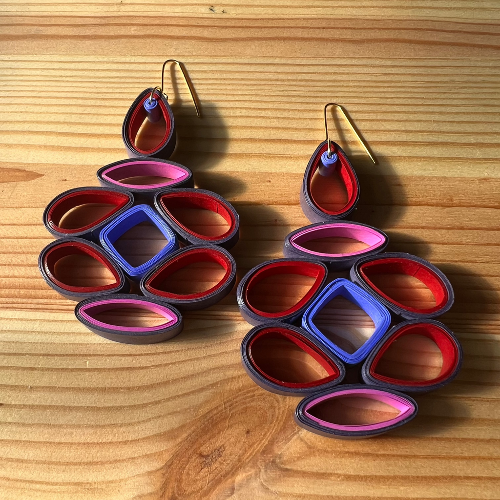 Quilled Paper Mindful Earrings - MADE TO ORDER