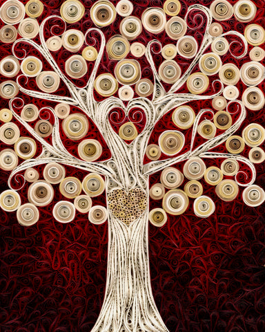 Framed, Matted & Signed Fine Art Print: Heart Tree 8x10