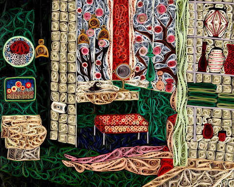 Framed, Matted & Signed Fine Art Print: Green Bathroom 8x10