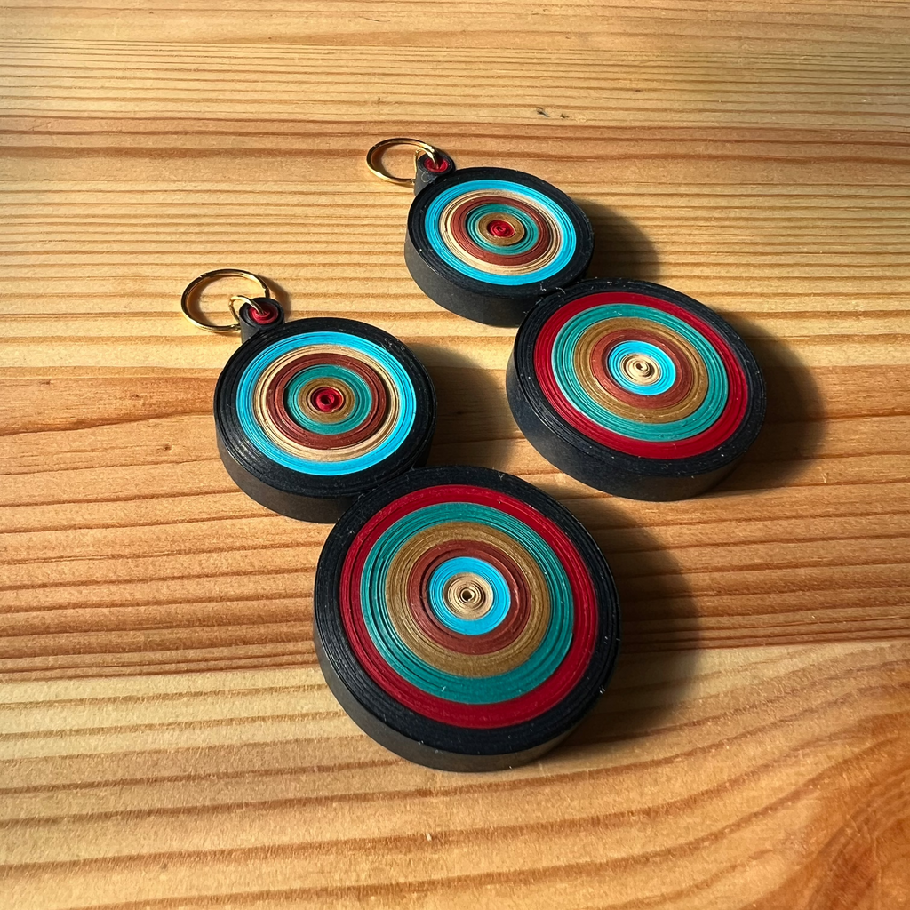 Quilled Paper Double Drop Earrings - MADE TO ORDER
