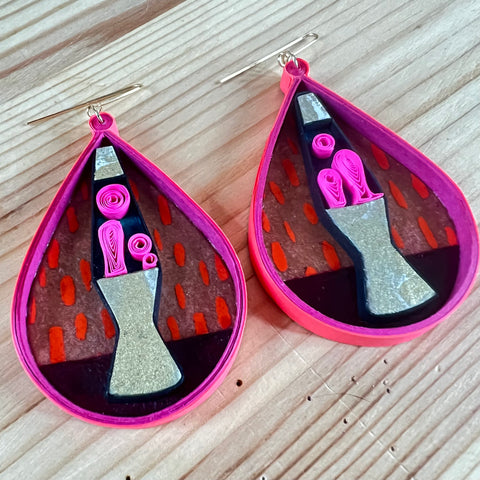 Day 2 Earrings: Quilled Paper Earrings