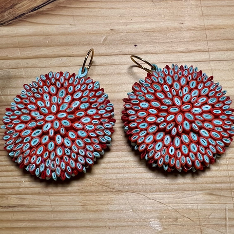 Day 8 Earrings: Quilled Paper Earrings