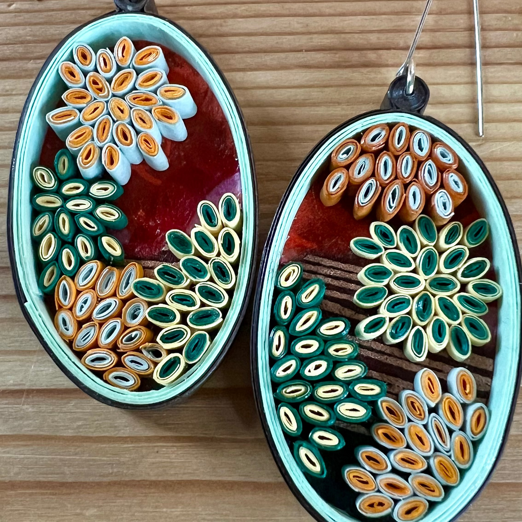 Day 10 Earrings: Quilled Paper Earrings