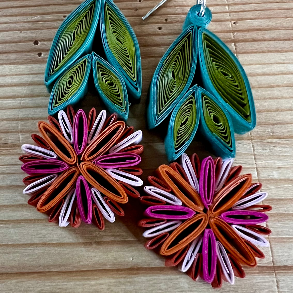 Day 11 Earrings: Quilled Paper Earrings