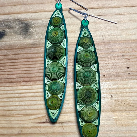 Day 13 Earrings: Quilled Paper Earrings