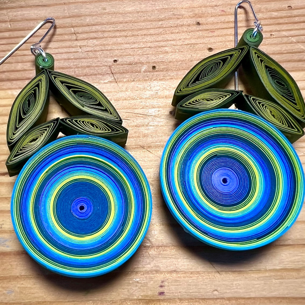 Day 18 Earrings: Quilled Paper Earrings