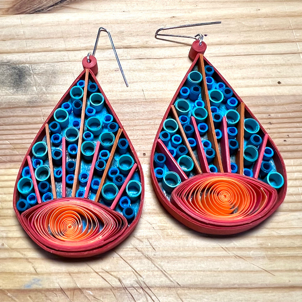 Day 22  Earrings: Quilled Paper Earrings