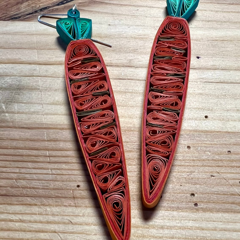 Day 25 Earrings: Quilled Paper Earrings