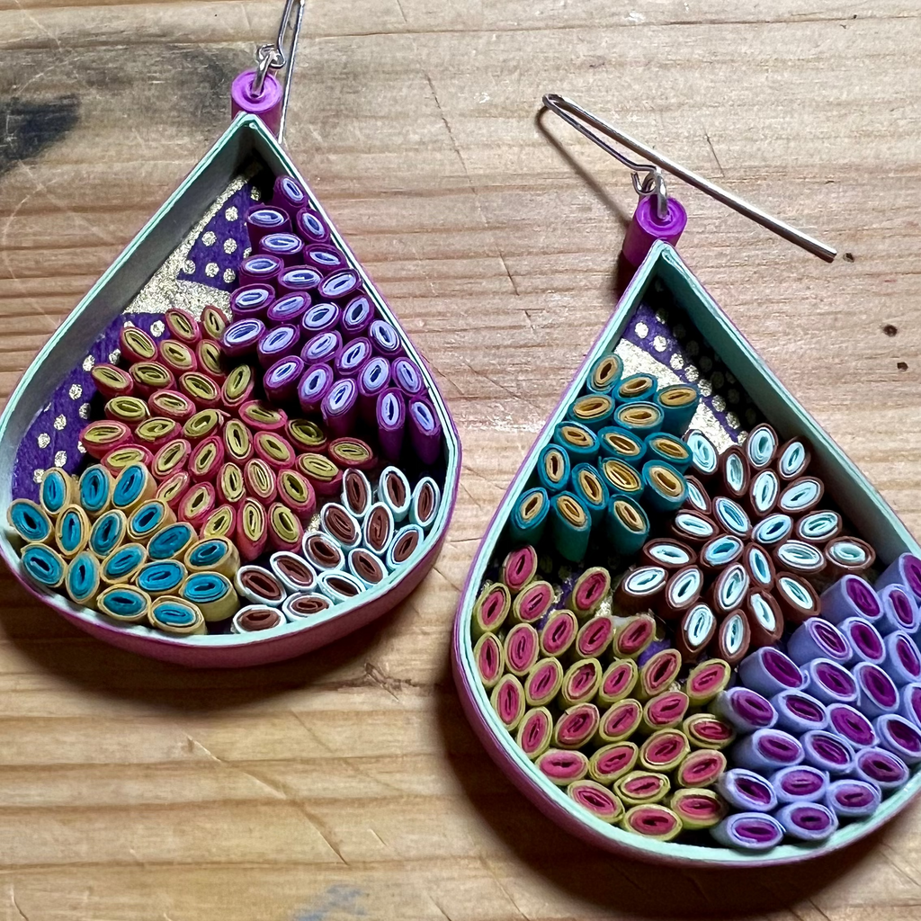 Day 26 Earrings: Quilled Paper Earrings
