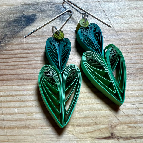 Day 27 Earrings: Quilled Paper Earrings