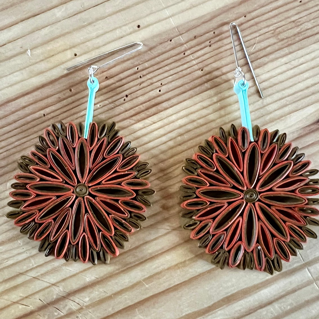 Day 30 Earrings: Quilled Paper Earrings